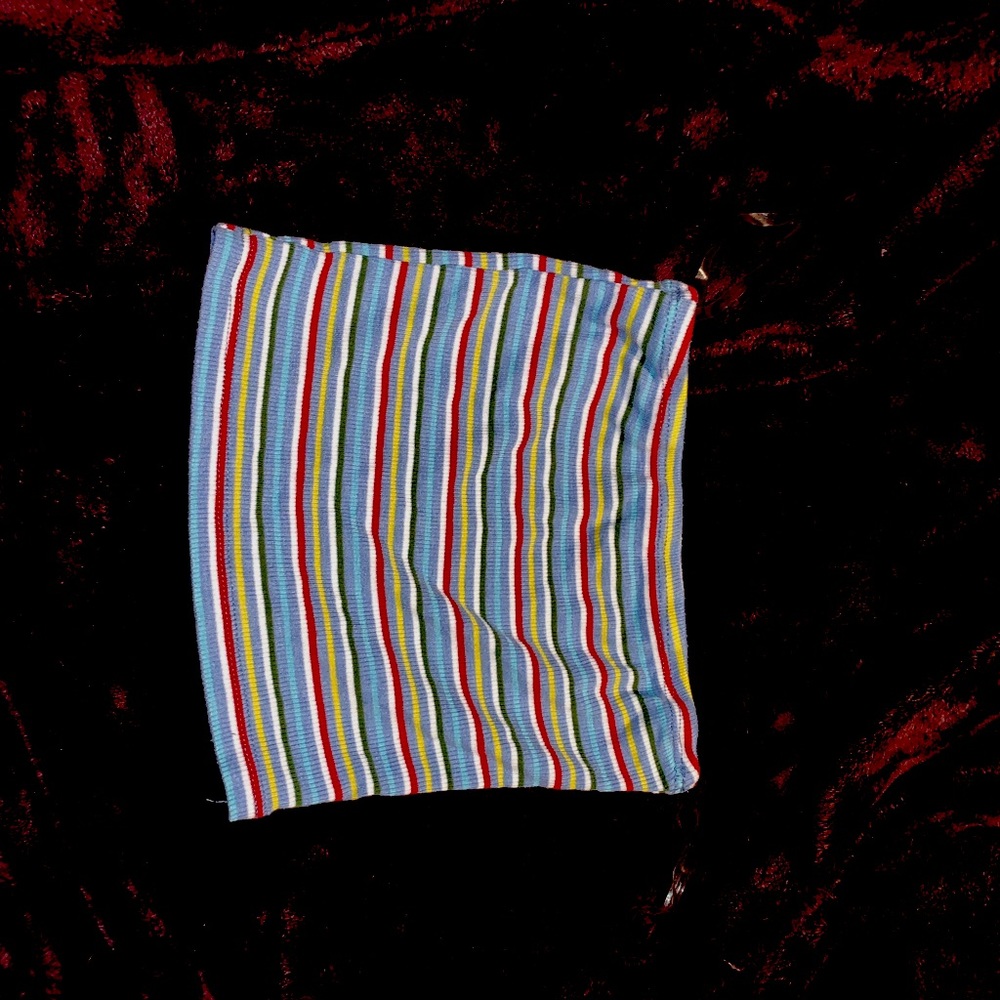 XS pacsun multicolor striped tube top